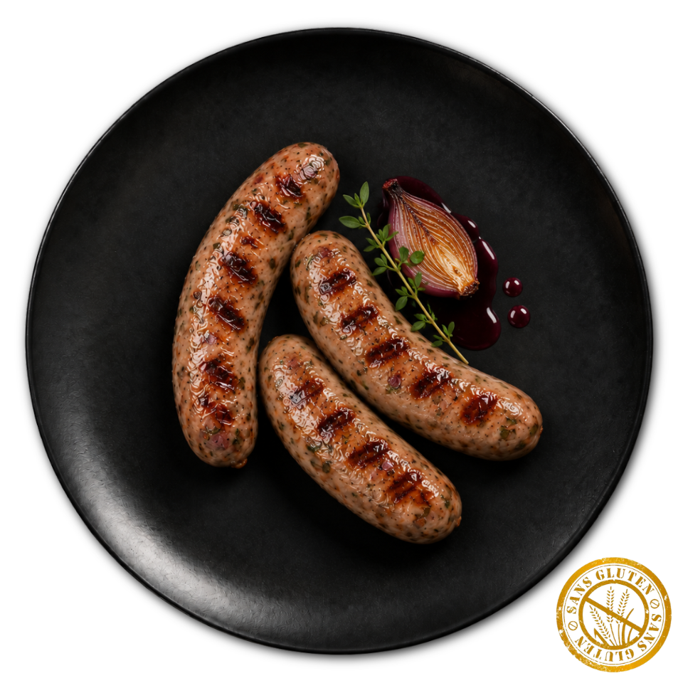 Saucisse cerf vin rouge et échalote SG